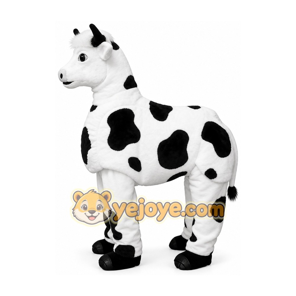 Black and White Cow Cartoon Mascot Costume Black and White Cow Cartoon Mascot Costume