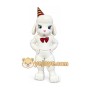 White lamb cartoon mascot costume