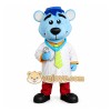 Blue Little Bear Doctor Mascot Costume Blue Little Bear Doctor Mascot Costume