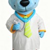 Blue Little Bear Doctor Mascot Costume
