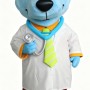 Blue Little Bear Doctor Mascot Costume