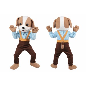 Brown Dog Mascot Costume Adult Size Full Body Plush Animal Costume