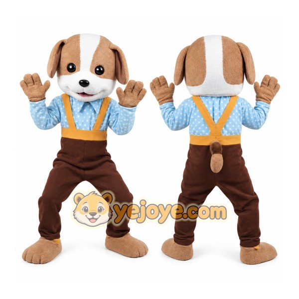 Brown Dog Mascot Costume Adult Size Full Body Plush Animal Costume
