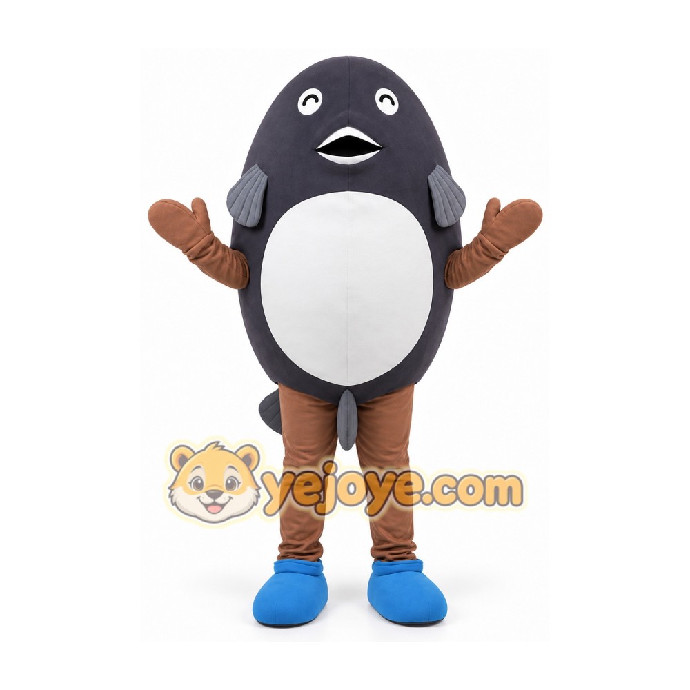 Gray Fish Mascot Costume Adult Size Full Body Plush Animal Costume Gray Fish Mascot Costume Adult Size Full Body Plush Animal Costume