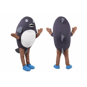 Gray Fish Mascot Costume Adult Size Full Body Plush Animal Costume