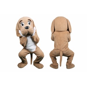 Brown Puppy Mascot Costume Adult Full Body Plush Animal Suit
