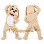 Beige Dog Mascot Costume Adult Size Full Body Plush Animal Costume
