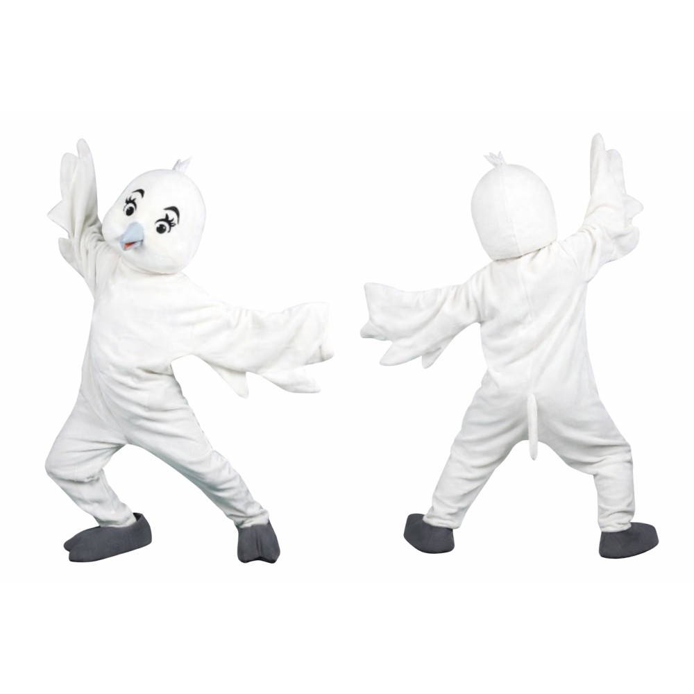 White Bird Mascot Costume Adult Size Full Body Plush Animal Costume