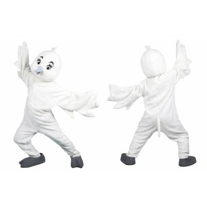 White Bird Mascot Costume Adult Size Full Body Plush Animal Costume