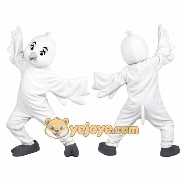 White Bird Mascot Costume Adult Size Full Body Plush Animal Costume