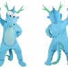 Blue Dragon Mascot Costume Adult Size Full Body Plush Animal Costume