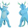 Blue Dragon Mascot Costume Adult Size Full Body Plush Animal Costume