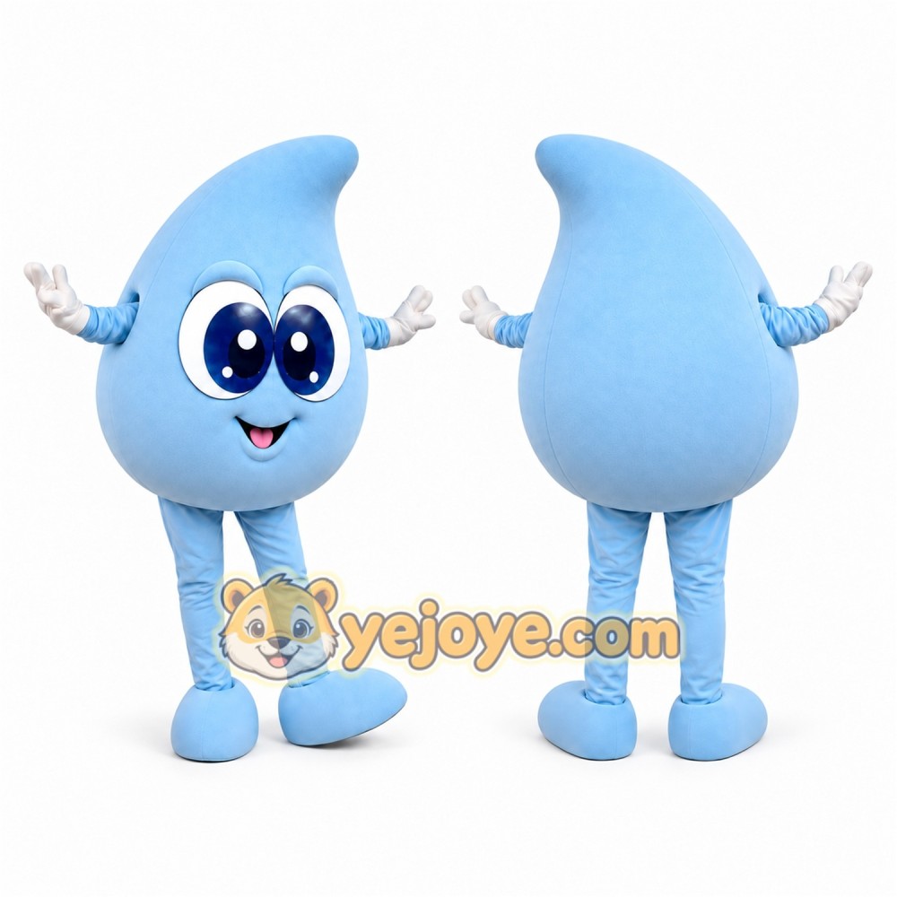 Blue Water Droplet Mascot Costume Adult Full Body Plush Character Costume Blue Water Droplet Mascot Costume Adult Full Body Plush Character Costume