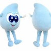 Blue Water Droplet Mascot Costume Adult Full Body Plush Character Costume