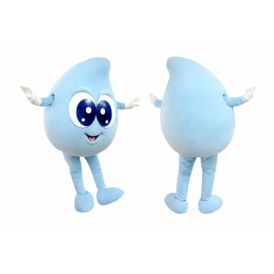 Blue Water Droplet Mascot Costume Adult Full Body Plush Character Costume