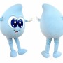 Blue Water Droplet Mascot Costume Adult Full Body Plush Character Costume