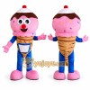 Pink Ice Cream Mascot Costume Adult Full Body Plush Food Costume Pink Ice Cream Mascot Costume Adult Full Body Plush Food Costume