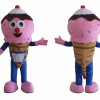 Pink Ice Cream Mascot Costume Adult Full Body Plush Food Costume