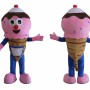 Pink Ice Cream Mascot Costume Adult Full Body Plush Food Costume
