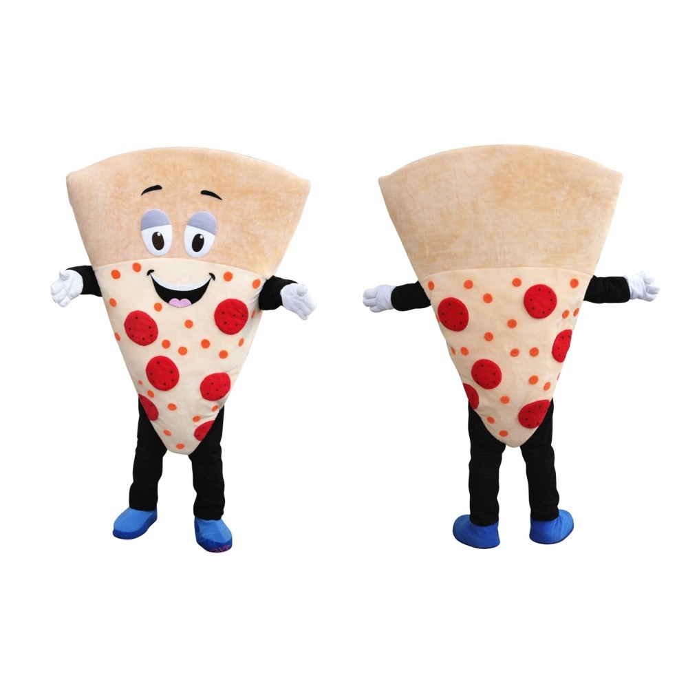 Pizza Slice Mascot Costume Adult Size Full Body Plush Food Costume