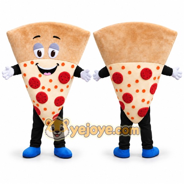 Pizza Slice Mascot Costume Adult Size Full Body Plush Food Costume