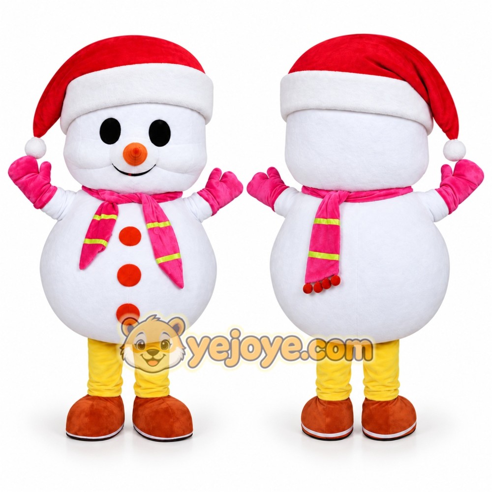 Christmas Snowman Mascot Costume Adult Full Body Plush Holiday Costume Christmas Snowman Mascot Costume Adult Full Body Plush Holiday Costume