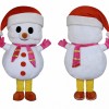 Christmas Snowman Mascot Costume Adult Full Body Plush Holiday Costume