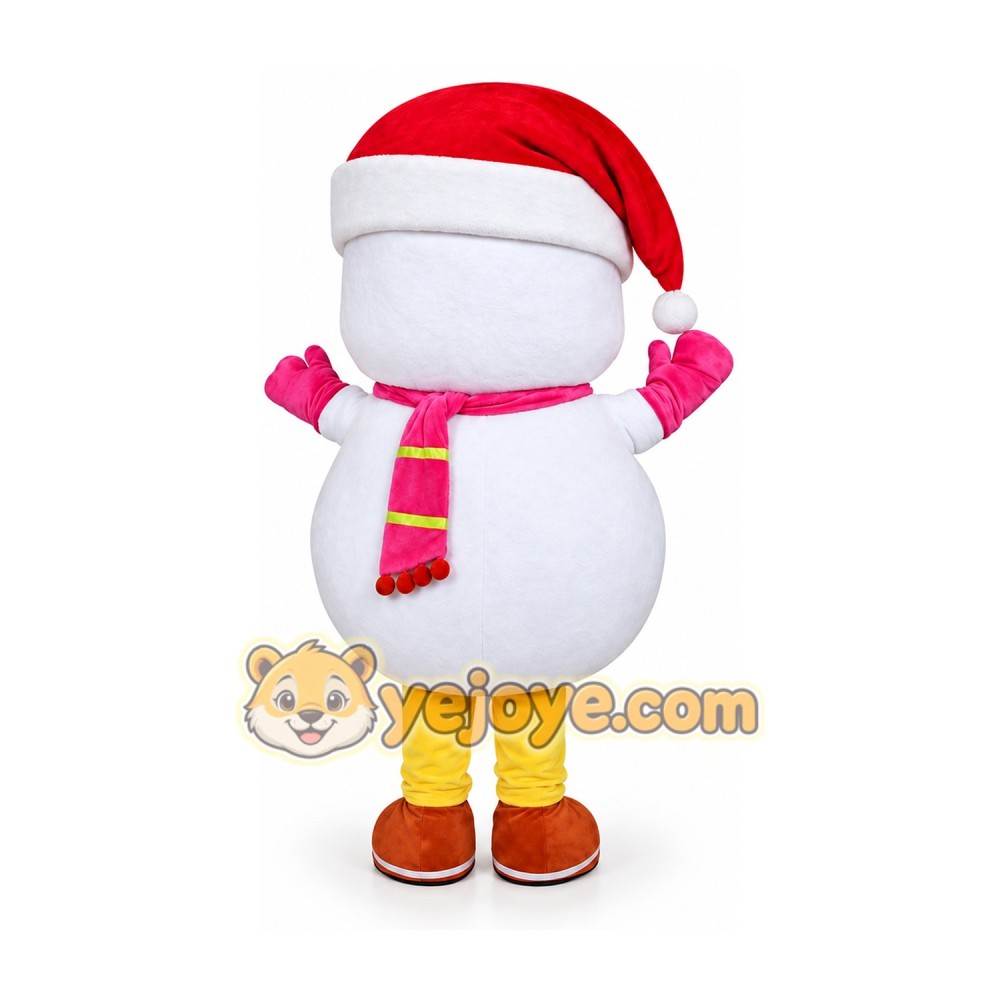 Christmas Snowman Mascot Costume Adult Full Body Plush Holiday Costume Christmas Snowman Mascot Costume Adult Full Body Plush Holiday Costume