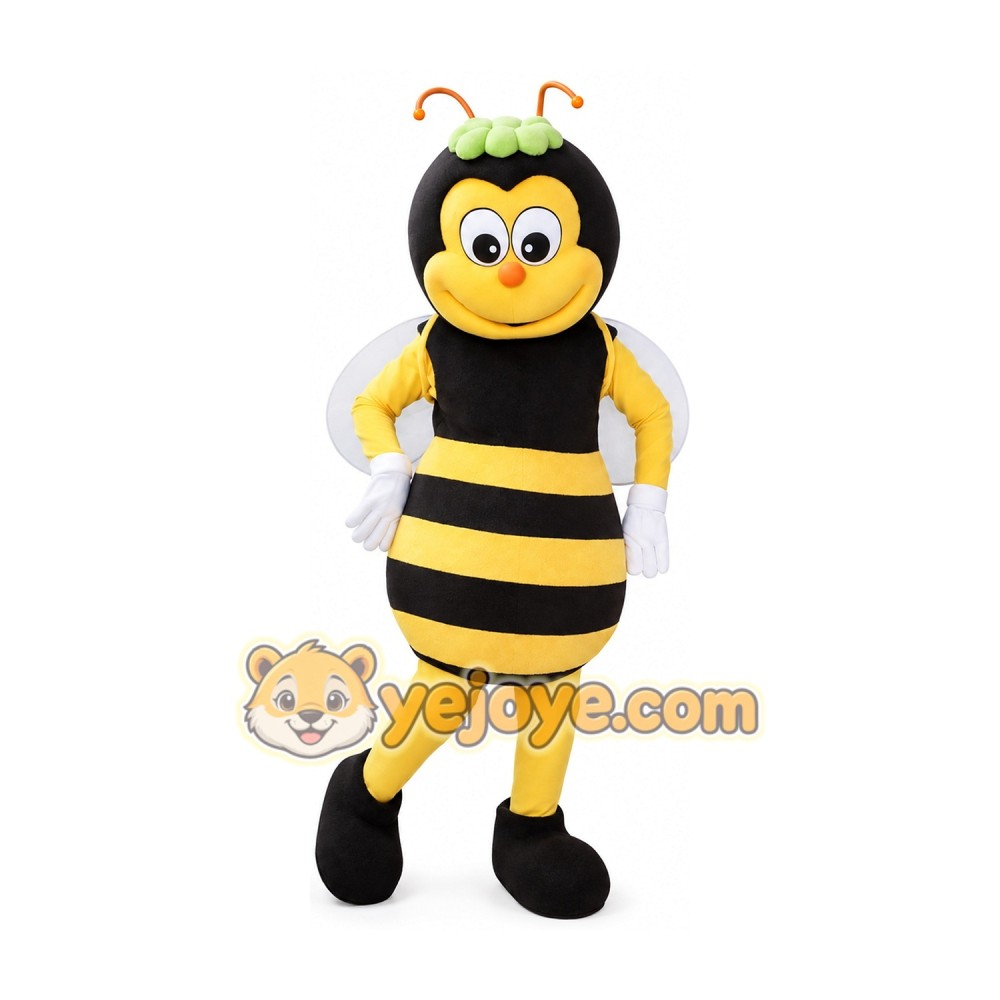 Yellow Bee Mascot Costume Adult Plush Full Body Insect Suit for Events Yellow Bee Mascot Costume Adult Plush Full Body Insect Suit for Events