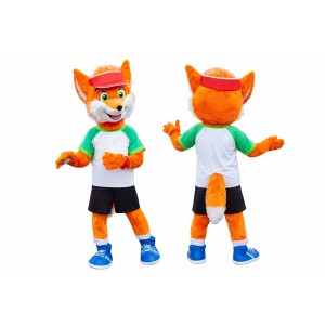 Orange Fox Mascot Costume Adult Full Body Plush Animal Character Costume