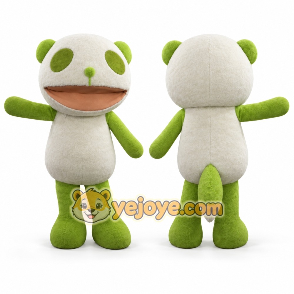 Green Panda Mascot Costume Adult Size Full Body Plush Character Costume Green Panda Mascot Costume Adult Size Full Body Plush Character Costume