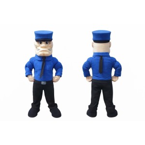 Police Mascot Costume Adult Size Full Body Plush Character Costume