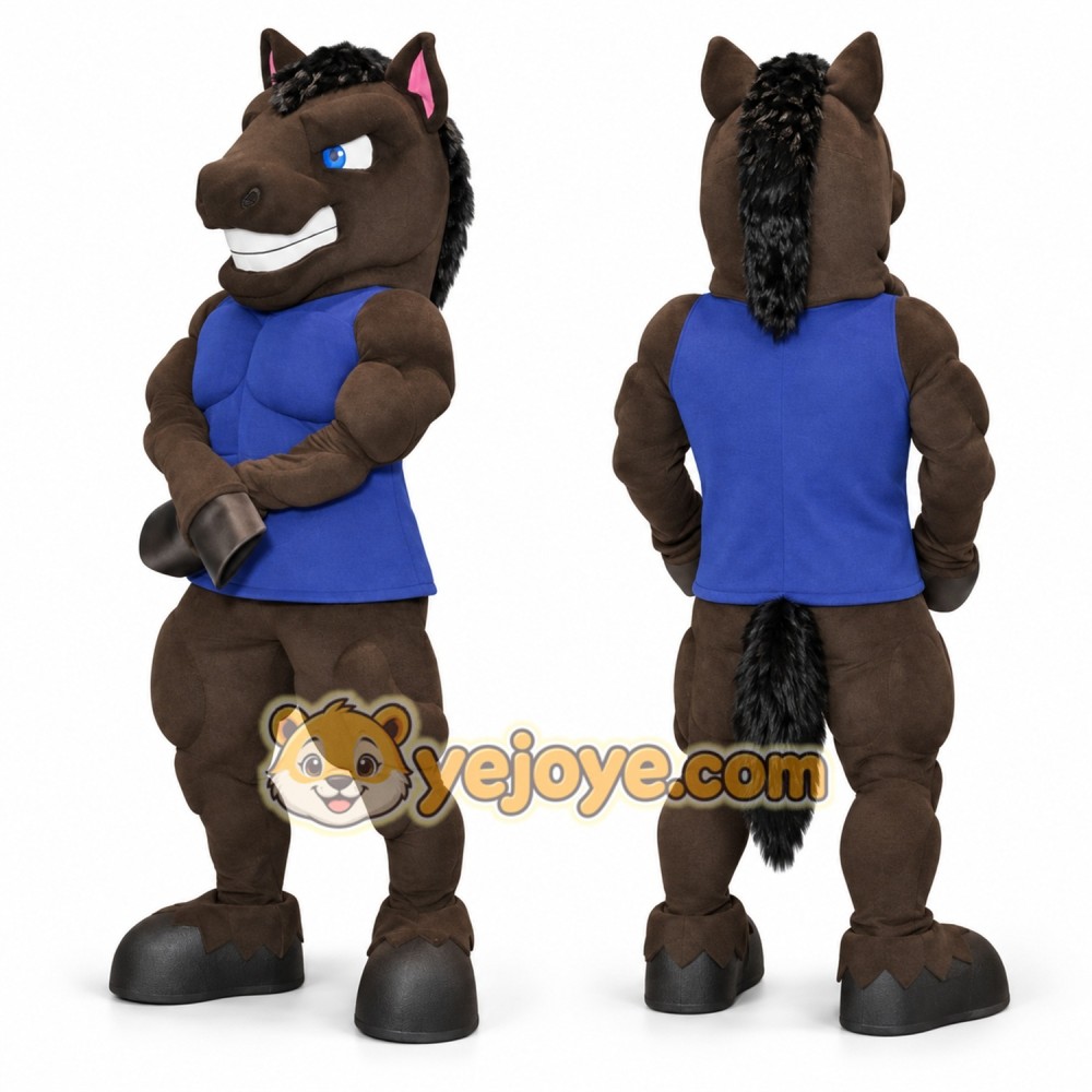 Cartoon Female Horse Mascot Costume Adult Full Body Plush Animal Character Costume Cartoon Female Horse Mascot Costume Adult Full Body Plush Animal Character Costume