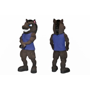 Cartoon Female Horse Mascot Costume Adult Full Body Plush Animal Character Costume