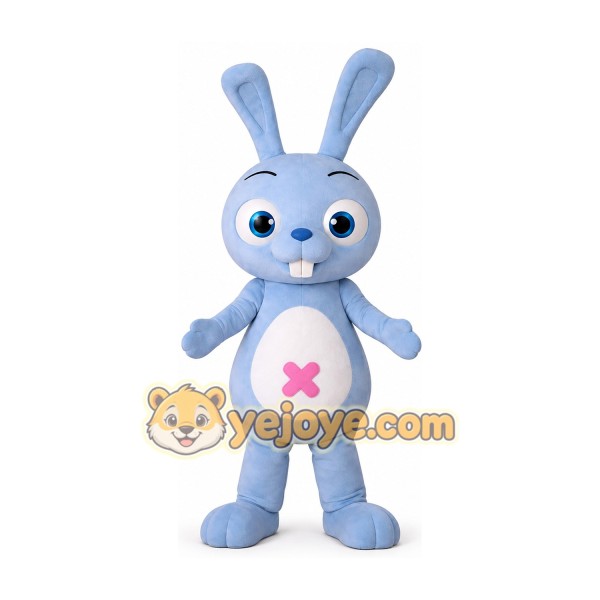 Adorable Blue Bunny Cartoon Mascot Costume Rabbit Costume Adorable Blue Bunny Cartoon Mascot Costume Rabbit Costume