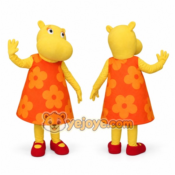 Cute Hippo Mascot Costume Adult Full Body Plush Animal Character Costume