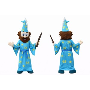 Cartoon Wizard Mascot Costume Adult Full Body Plush Character Costume