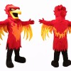 Red Phoenix Mascot Costume Adult Full Body Fire Bird Character Suit