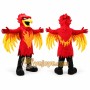 Red Phoenix Mascot Costume Adult Full Body Fire Bird Character Suit