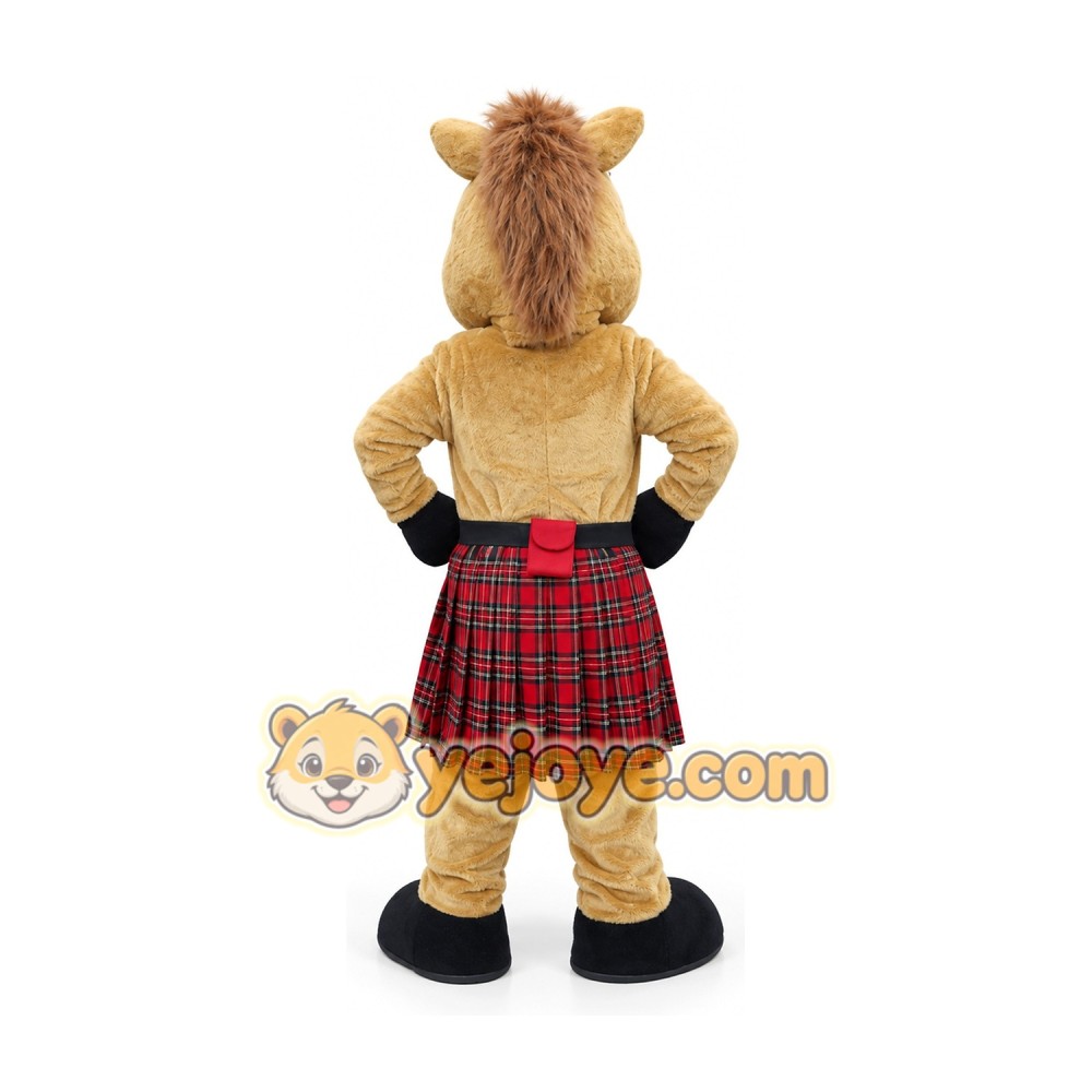 Horse Mascot Costume Adult Scottish Kilt Character Costume Horse Mascot Costume Adult Scottish Kilt Character Costume