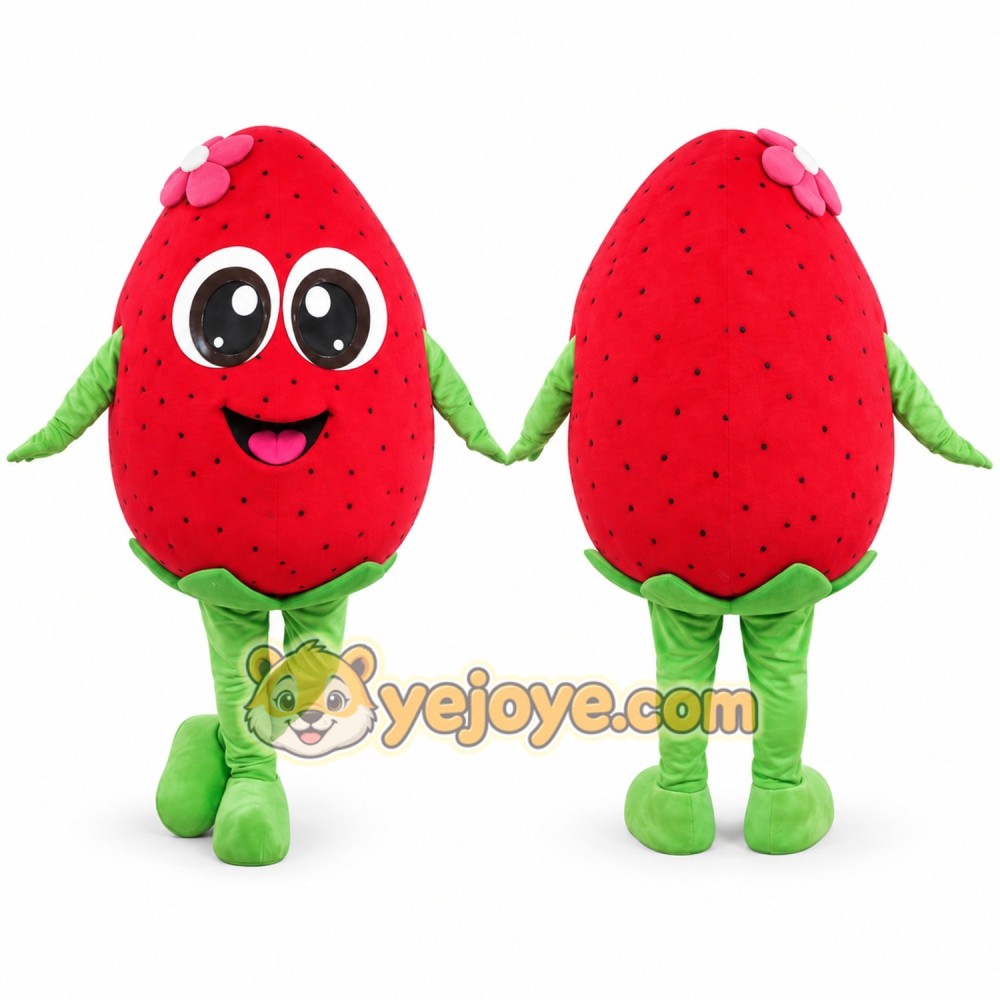 Strawberry Mascot Costume Adult Size Full Body Plush Fruit Costume Strawberry Mascot Costume Adult Size Full Body Plush Fruit Costume