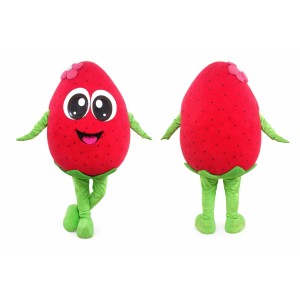 Strawberry Mascot Costume Adult Size Full Body Plush Fruit Costume