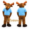 Cartoon Moose Mascot Costume Adult Full Body Plush Character Costume