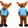 Cartoon Moose Mascot Costume Adult Full Body Plush Character Costume