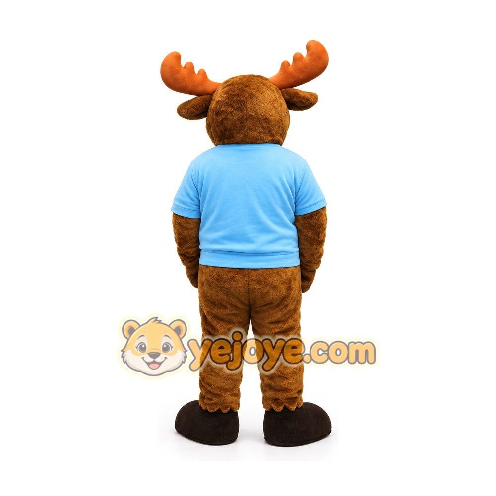 Cartoon Moose Mascot Costume Adult Full Body Plush Character Costume Cartoon Moose Mascot Costume Adult Full Body Plush Character Costume