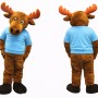 Cartoon Moose Mascot Costume Adult Full Body Plush Character Costume