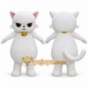 White Serious Catty Mascot Costume Cat Costume