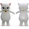 White Serious Catty Mascot Costume Cat Costume