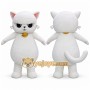 White Serious Catty Mascot Costume Cat Costume