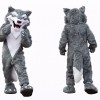 Gray Wolf Mascot Costume Adult Full Body Furry Animal Character Suit